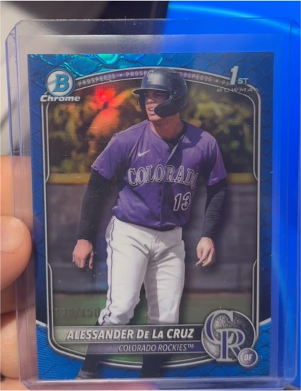2025 Bowman Chrome #BCP-219 Alessander De La Cruz — front