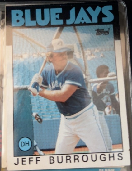 1986 Topps #168 Jeff Burroughs Toronto Blue Jays — front