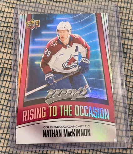 2025-26 Upper Deck MVP #RO-29 Nathan MacKinnon Rising to the Occasion — front