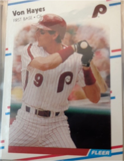 1988 Fleer #304 Von Hayes Philadelphia Phillies — front