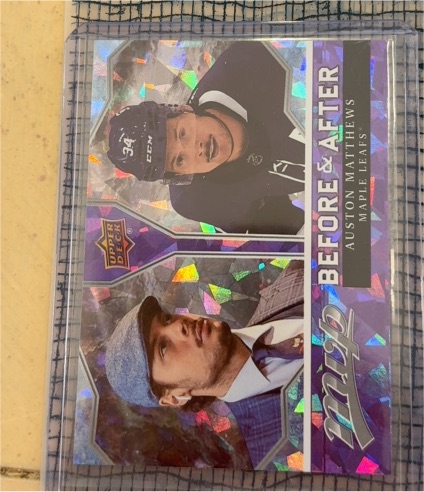2021-22 Upper Deck MVP #BA-1 Auston Matthews Before and After — front