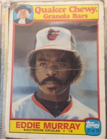 1986 Topps Quaker Chewy Granola Bars #27 Eddie Murray — front