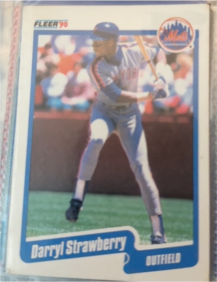 1990 Fleer #217 Darryl Strawberry — front