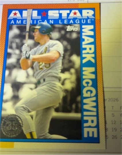 1990 Topps Baseball All-Stars #90AS-25 Mark McGwire — front