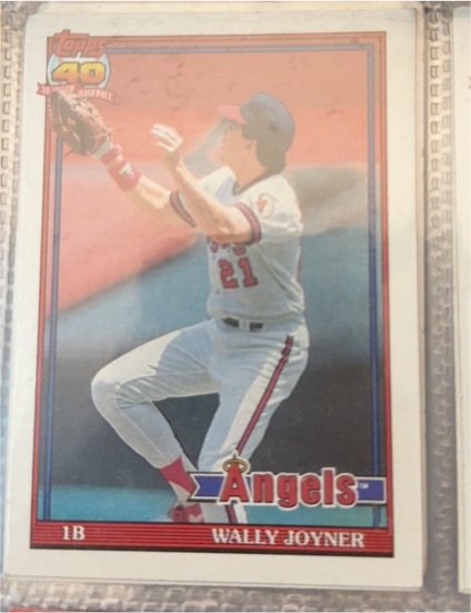 1991 Topps #195 Wally Joyner — front