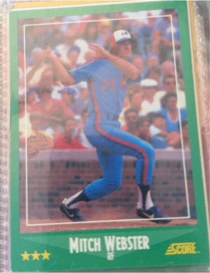1988 Score #345 Mitch Webster — front