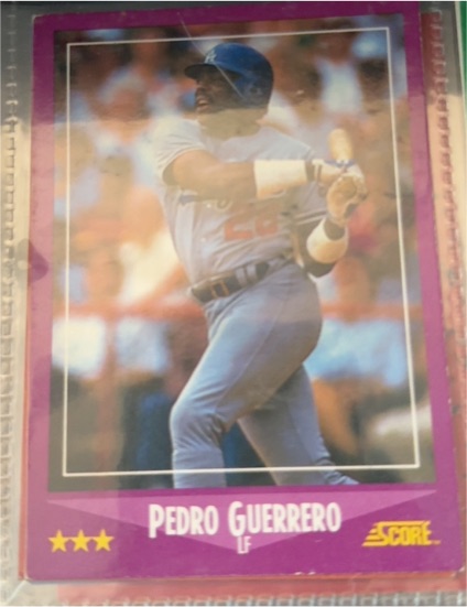 1988 Score #9 Pedro Guerrero — front