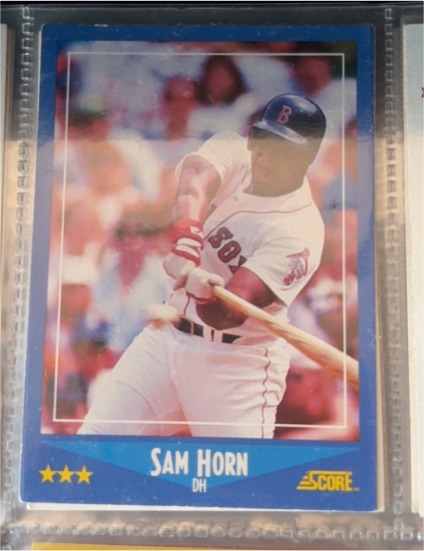 1988 Score #201 Sam Horn — front