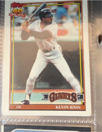 1991 Topps #752 Kevin Bass — front
