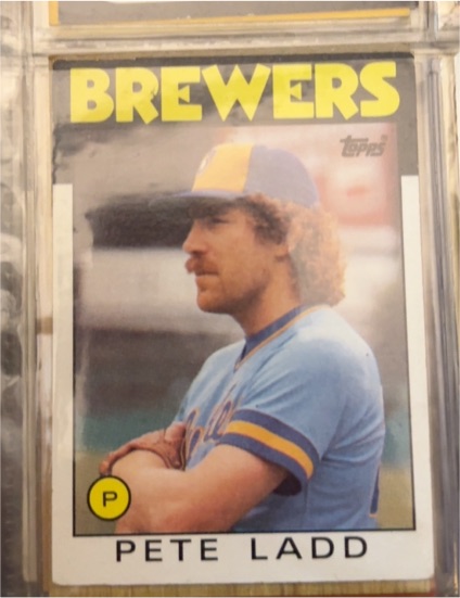 1986 Topps #163 Pete Ladd Milwaukee Brewers — front