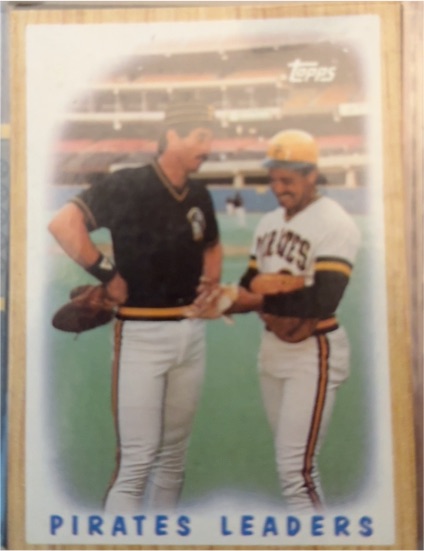 1987 Topps #131 Pirates Leaders Sid Bream Tony Pena — front