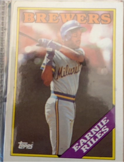 1988 Topps #88 Earnie Riles Milwaukee Brewers — front