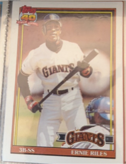 1991 Topps #408 Ernie Riles — front