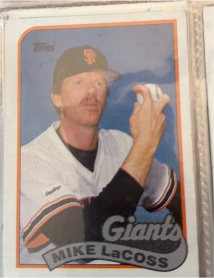 1989 Topps #417 Mike LaCoss — front