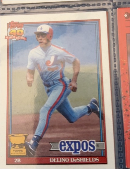 1991 Topps #432 Delino DeShields — front