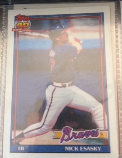 1991 Topps #418 Nick Esasky — front