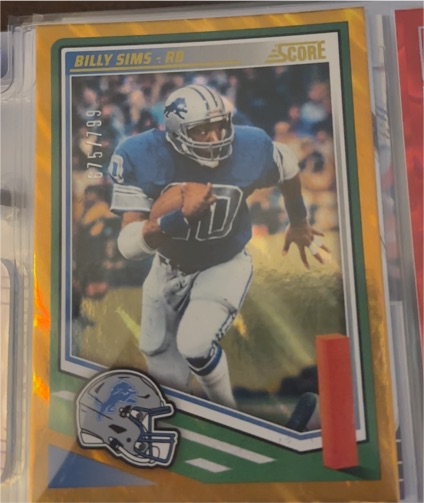 2025 Panini Score #233 Billy Sims — front