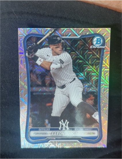 2026 Bowman Chrome #1 Aaron Judge Mojo Refractor — front