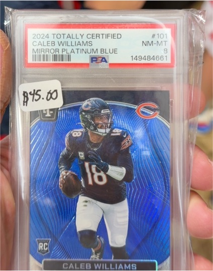 2024 Panini Totally Certified #101 Caleb Williams Mirror Platinum Blue — front