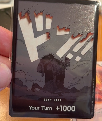 Bandai One Piece Don!! Card Your Turn +1000 Portgas D. Ace Promo Foil — front