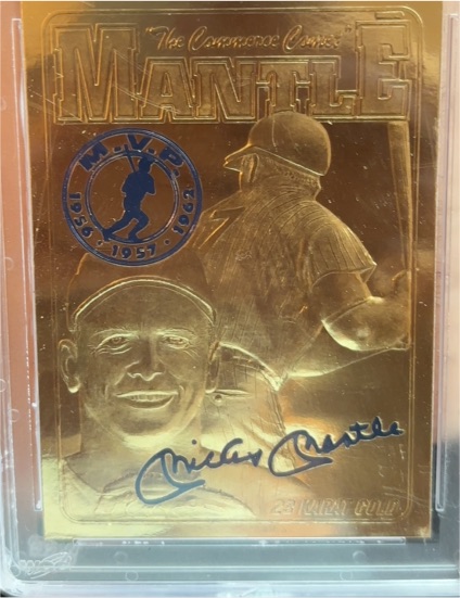 1996 Bleachers 23 Karat Gold #Commerce Comet Mickey Mantle — front