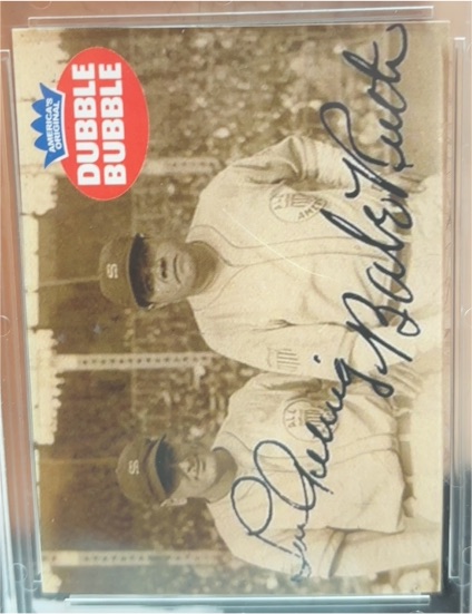 1927 Dubble Bubble Lou Gehrig & Babe Ruth Coca-Cola Promo Card — front