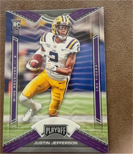 2020 Panini Chronicles Draft Picks Playoff #9 Justin Jefferson — front