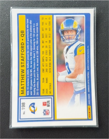 2025 Panini Donruss Optic #198 Matthew Stafford — front