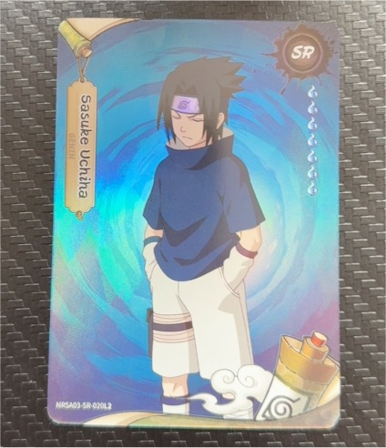 Kayou Naruto #NRSA03-SR-020L2 Sasuke Uchiha SR — front
