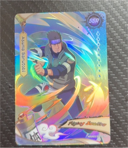 2026 Kayou Naruto #NRSA03-SSR-001L3 Asuma Sarutobi Flying Swallow SSR — front