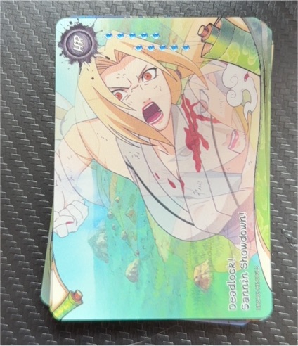 2002 Kayou Naruto #NRSA03-HR-006L3 Tsunade Deadlock! Sannin Showdown! — front