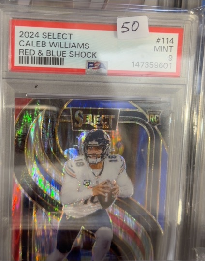2024 Panini Select #114 Caleb Williams Red & Blue Shock — front