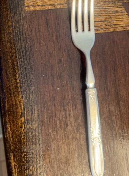 Vintage Oneida Community Par Plate Dinner Fork 1915 Bridal Wreath 7 Inch — front