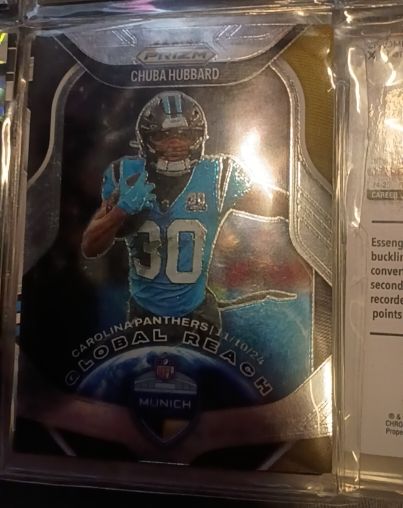 2025 Panini Prizm #9 Chuba Hubbard Global Reach Munich — front