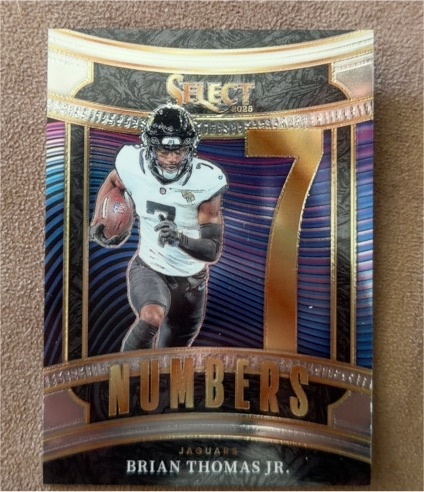 2025 Panini Select #9 Brian Thomas Jr. Select Numbers — front