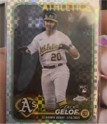 2024 Topps Chrome Update #USC40 Zack Gelof X-Fractor Rookie Debut — front