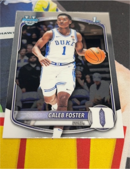 2025-26 Bowman Chrome #BCP-100 Caleb Foster — front