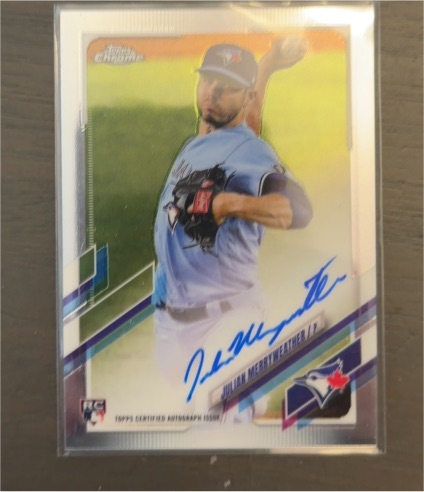 2021 Topps Chrome #RA-JM Julian Merryweather Rookie Autograph — front