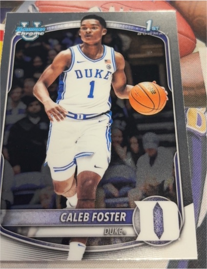 2025-26 Bowman Chrome #BCP-100 Caleb Foster — front