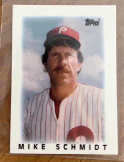 1986 Topps Mini Leaders #55 Mike Schmidt — front