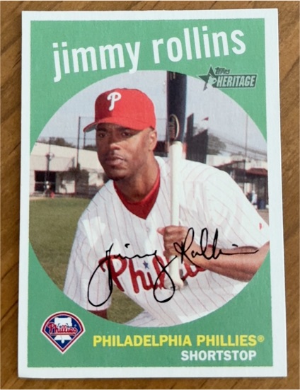 2008 Topps Heritage #350 Jimmy Rollins — front
