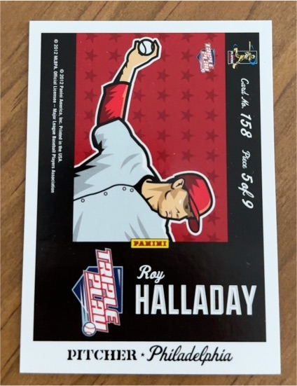 2012 Panini Triple Play #158 Roy Halladay — front