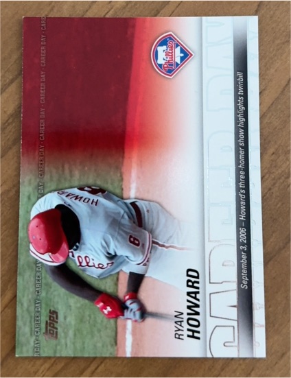 2012 Topps Career Day #CD-16 Ryan Howard — front