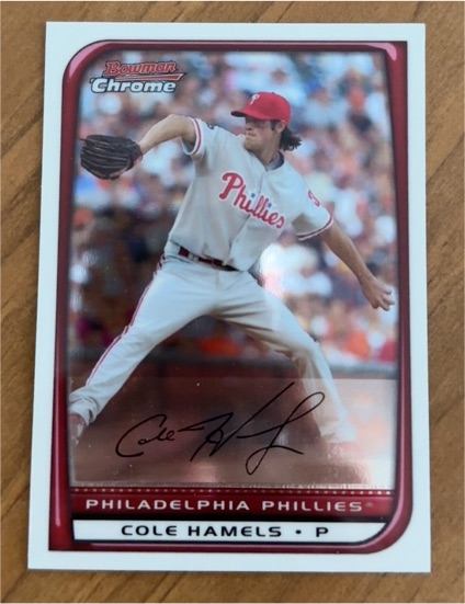 2008 Bowman Chrome #12 Cole Hamels — front