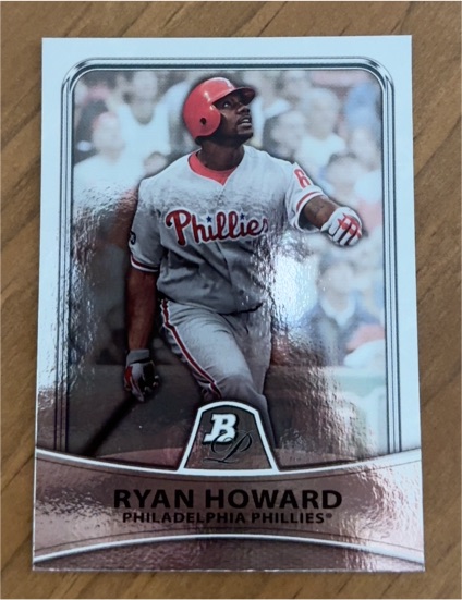 2010 Bowman Platinum #62 Ryan Howard — front