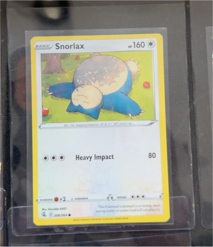 2021 Pokémon Sword & Shield Fusion Strike #206 Snorlax — front
