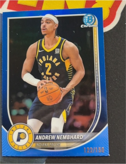 2025-26 Bowman Chrome #BCV-163 Andrew Nembhard — front