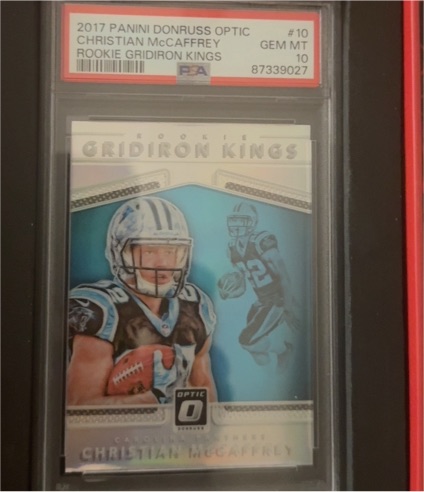 2017 Panini Donruss Optic #10 Christian McCaffrey Rookie Gridiron Kings — front
