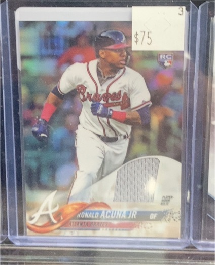 2018 Topps Chrome Rookie Relic #WSE-5 Ronald Acuna Jr — front