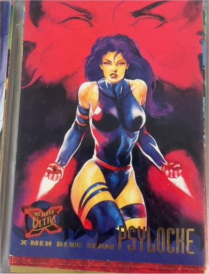 1995 Fleer Ultra X-Men Blue Team #97 Psylocke — front